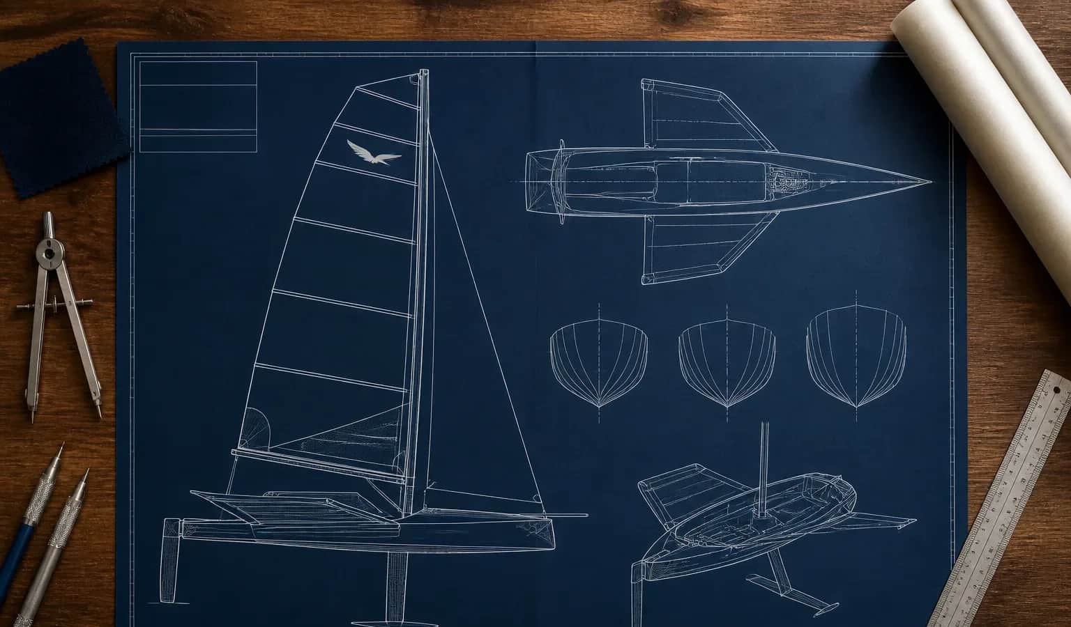 Editorial illustration of WASZP WASZP (one-design foiling dinghy)